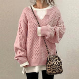 Optimized Product Title: "Überdimensionierter Strickpullover mit Zopfmuster – Gemütlicher, Oversized Pullover für Damen | Trendige Wintermode" 

This title includes relevant keywords and phrases that can help improve visibility in Google Shopping searches