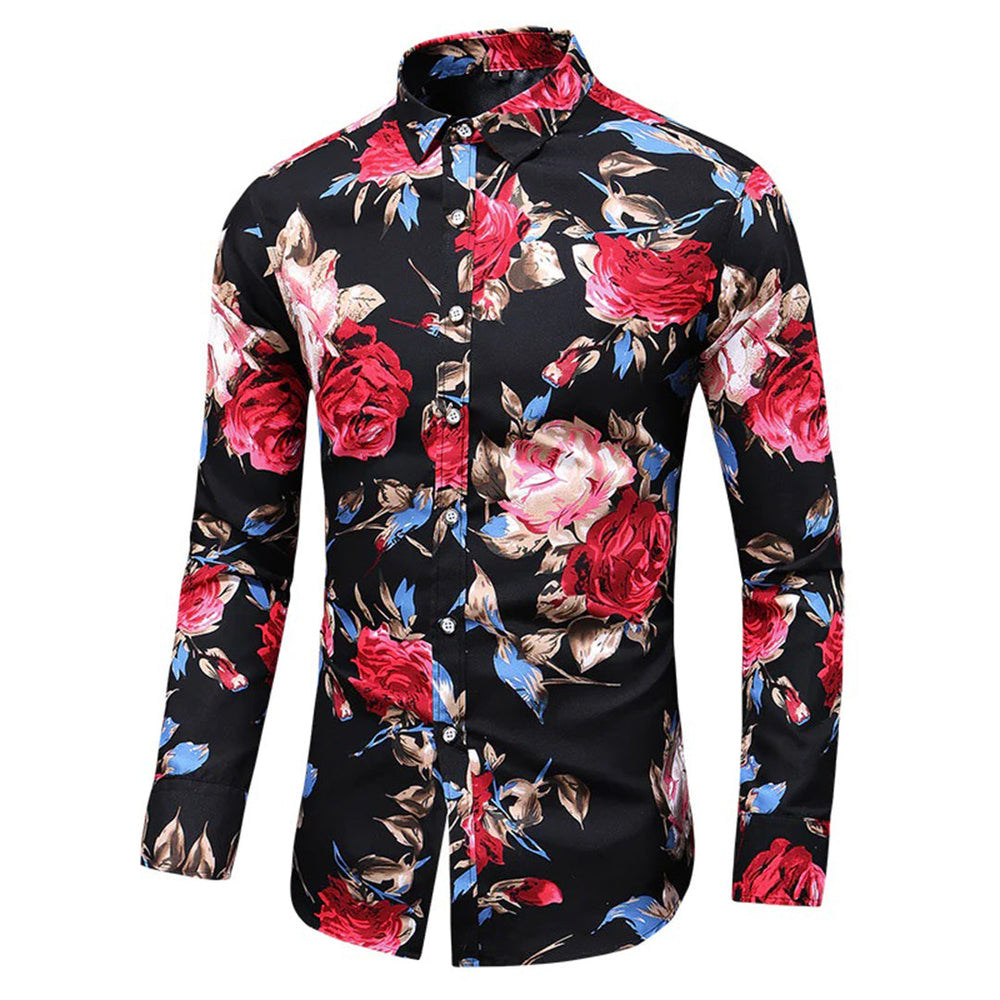 Finn floral pattern shirt - Black