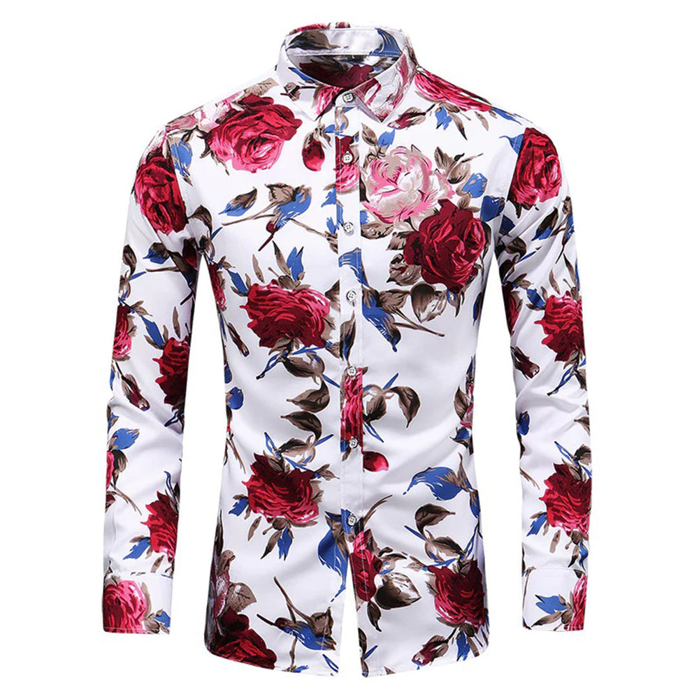 Finn floral pattern shirt - Red