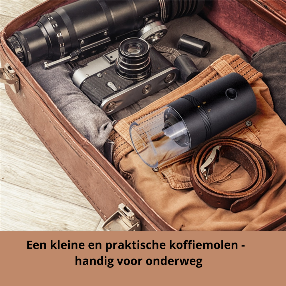 Optimized Product Title: **Elektrische Kaffeemühle für Frisch Gemahlenen Kaffee – Perfekt für Zuhause und Unterwegs** 

This title includes relevant keywords while also emphasizing the convenience and versatility of the product.