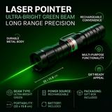 Laser Pointer – Long-Range Reach, Rechargeable Battery & Green Beam Precision
