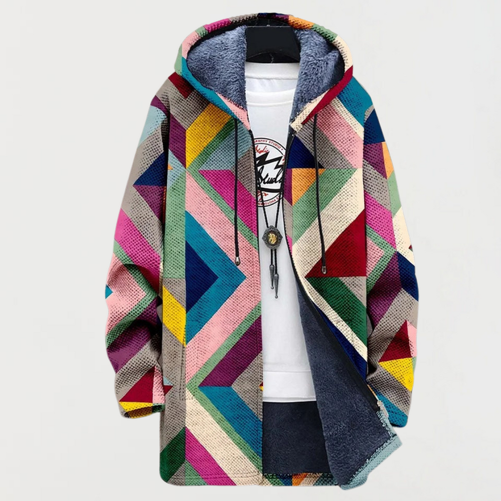 Optimized Product Title: **Zara™ Geometric Art Hoodie for Men & Women - Stylish Casual Wear, Comfortable Fit, Trendy Design** 

This title includes relevant keywords while providing additional details that can attract potential buyers.