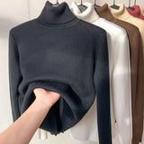 Enhanced Product Title: "Leonie Women's Beige Turtleneck Sweater with Cozy Fleece Lining - Stylish & Warm Knit Pullover" 

This title includes relevant keywords while emphasizing the product's features and appeal.