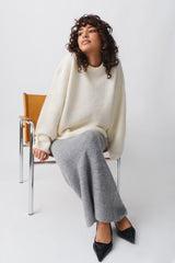 Women's Balloon-Sleeve Sweater – Relaxed Fit