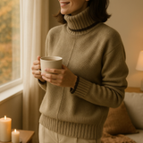 Sweater with Stand-Up Collar - Alina
