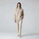 Sweater with Stand-Up Collar - Alina