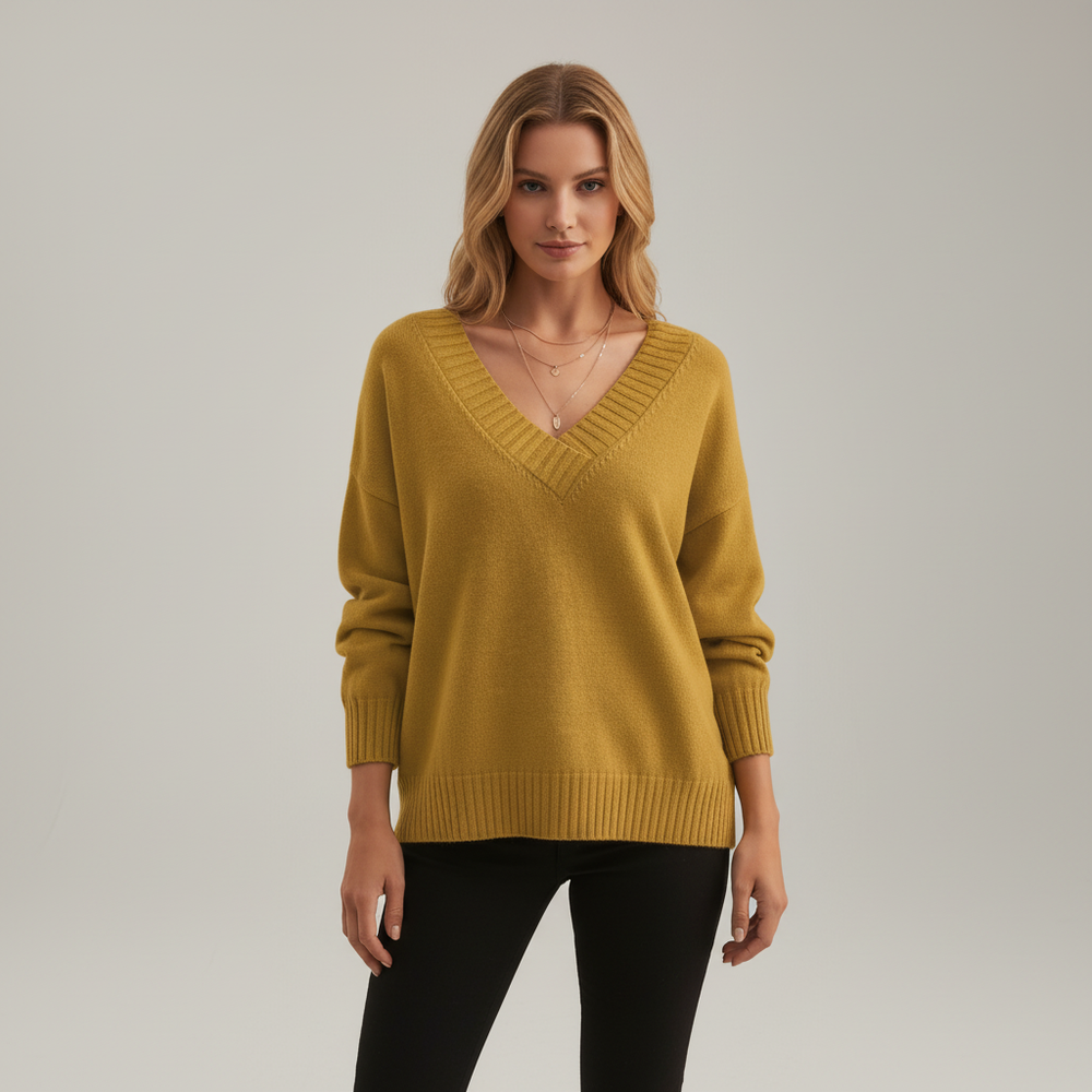 Pullover with V-neck - Angelika