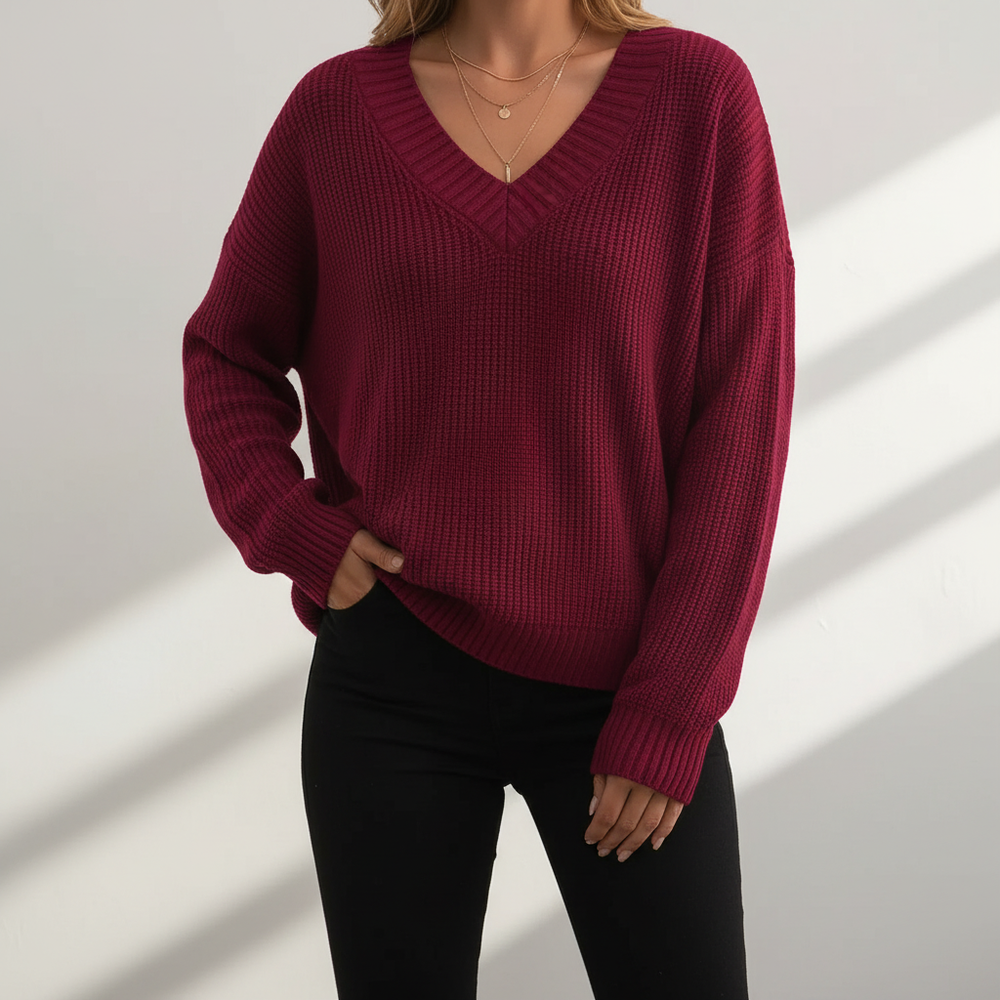 Pullover with V-neck - Angelika