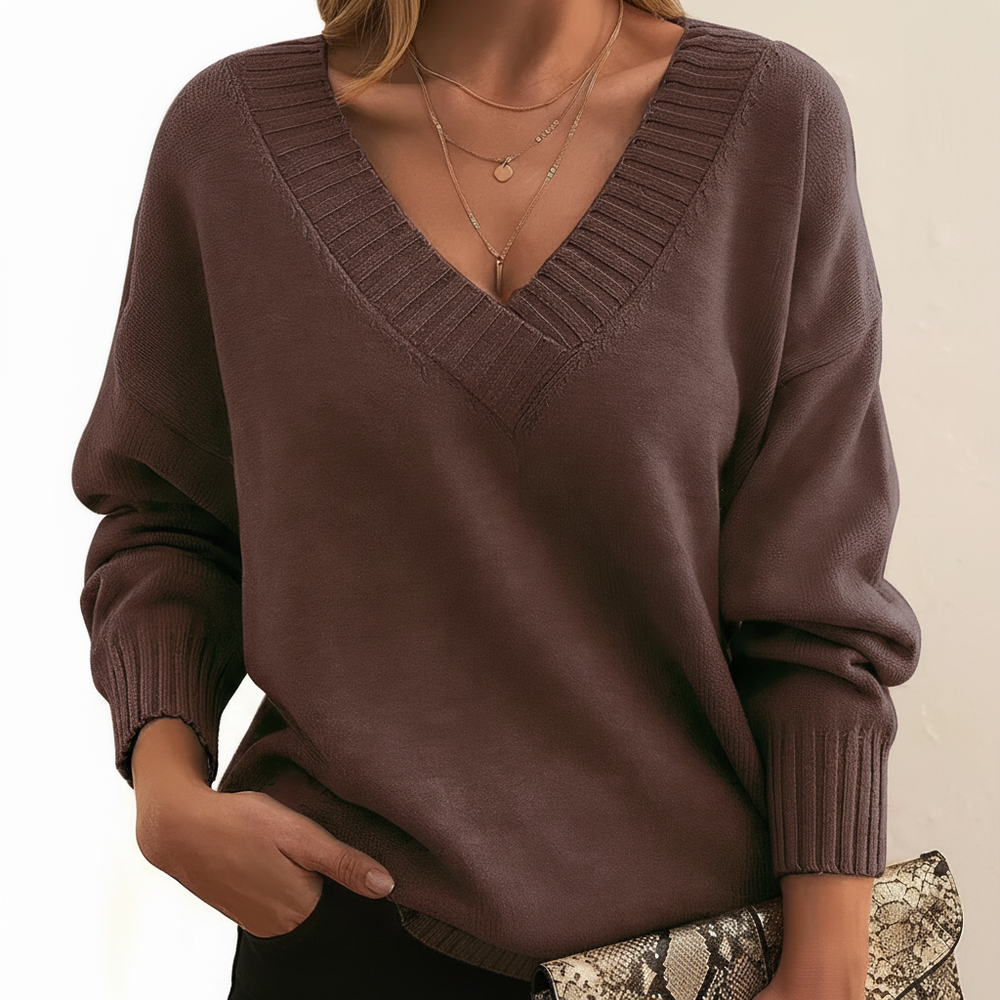 Pullover with V-neck - Angelika