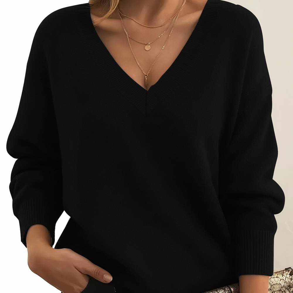 Pullover with V-neck - Angelika