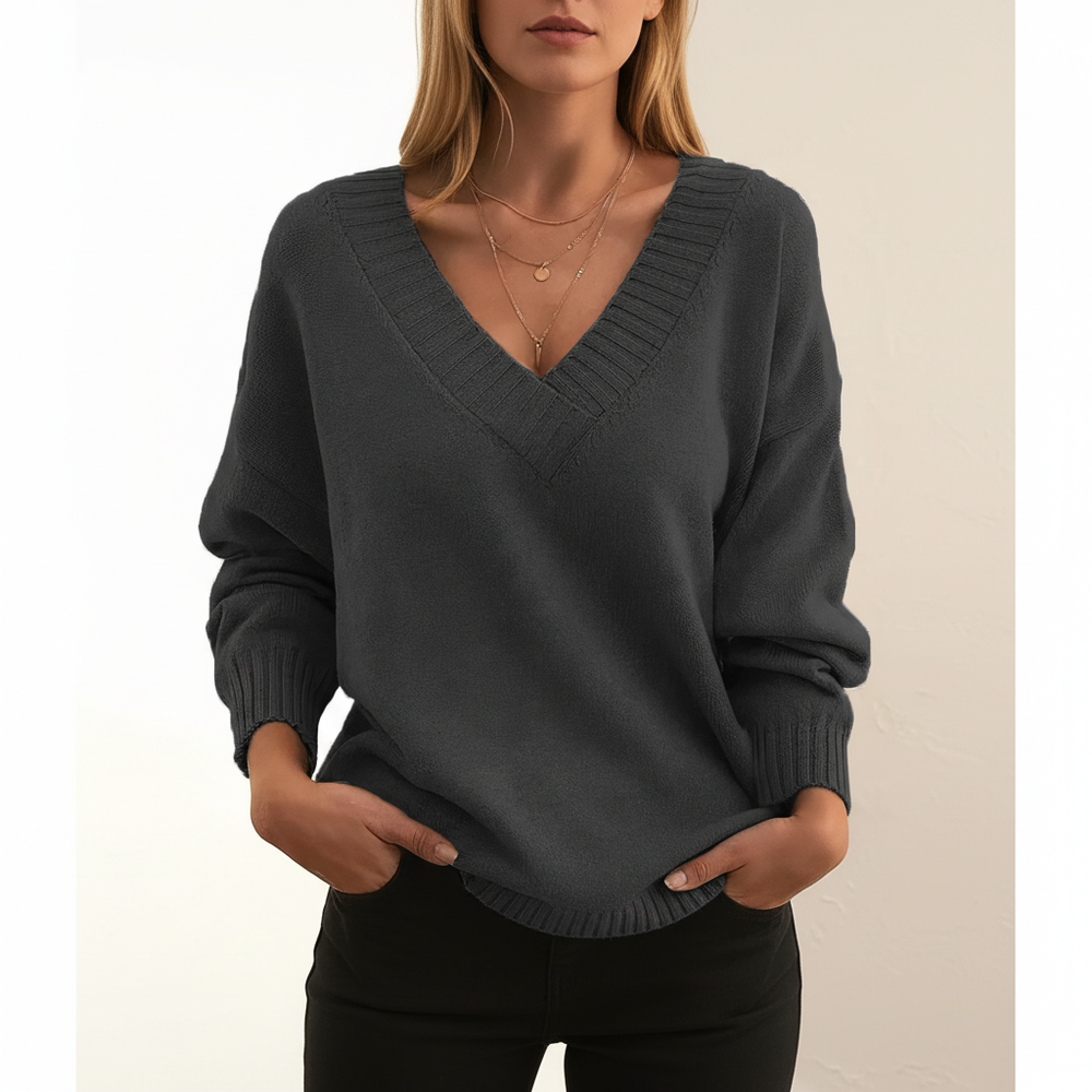 Pullover with V-neck - Angelika