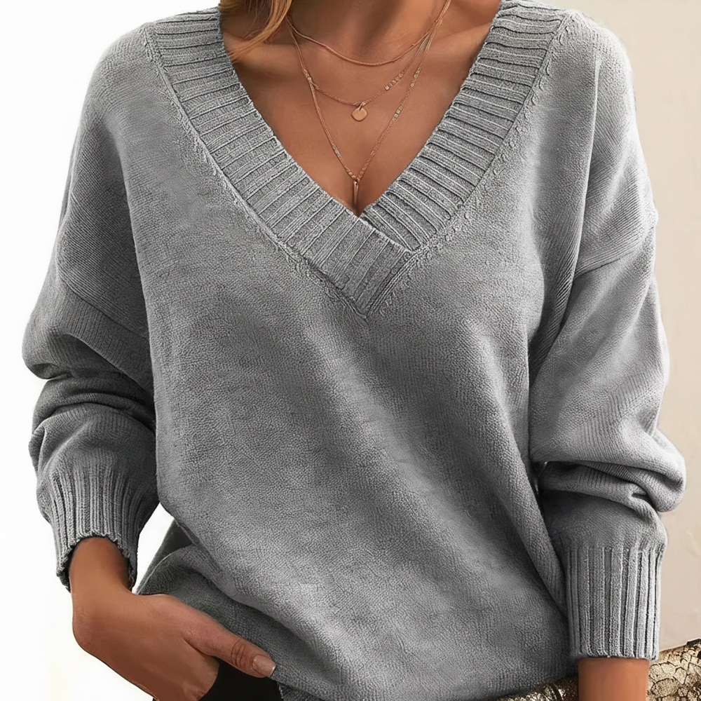 Pullover with V-neck - Angelika