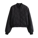 Quilted Cropped Bomber Jacket – Marcella