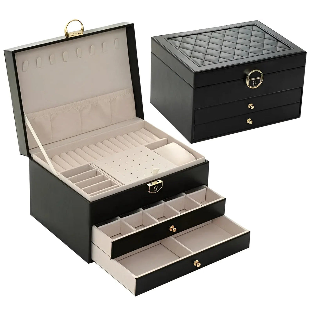 EleganceBox – Luxurious Multi-Tier Jewelry Box