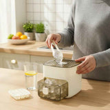 Optimized Product Title: **Eiswürfelbox mit Druckfunktion – 48 mühelos hergestellte, kleckerfreie Eiswürfel für perfekte Erfrischungen**