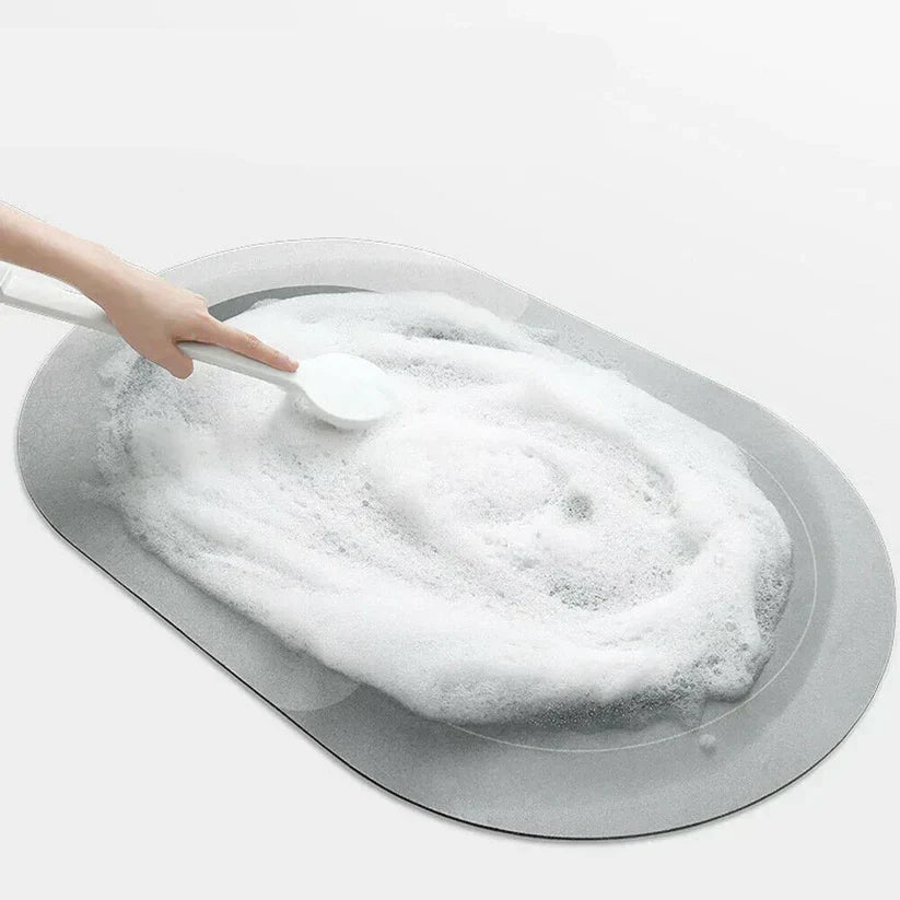 Quick-Dry Bathroom Mat – Non-Slip Rubber Base, Fast-Absorbent & Anti-Bacterial