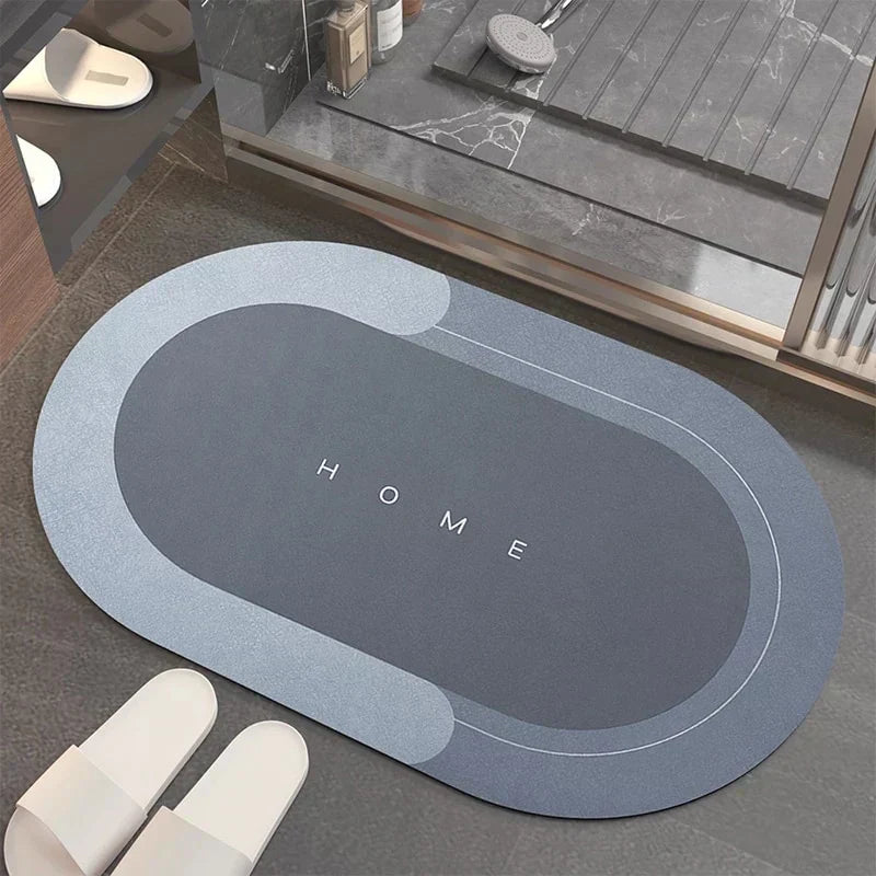 Quick-Dry Bathroom Mat – Non-Slip Rubber Base, Fast-Absorbent & Anti-Bacterial