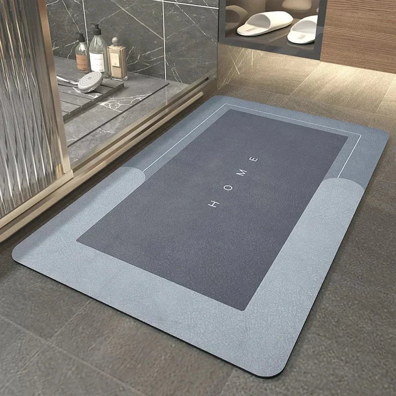 Quick-Dry Bathroom Mat – Non-Slip Rubber Base, Fast-Absorbent & Anti-Bacterial
