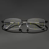 Reading Glasses Progressive Photochromic Titanium Frame Eyewear