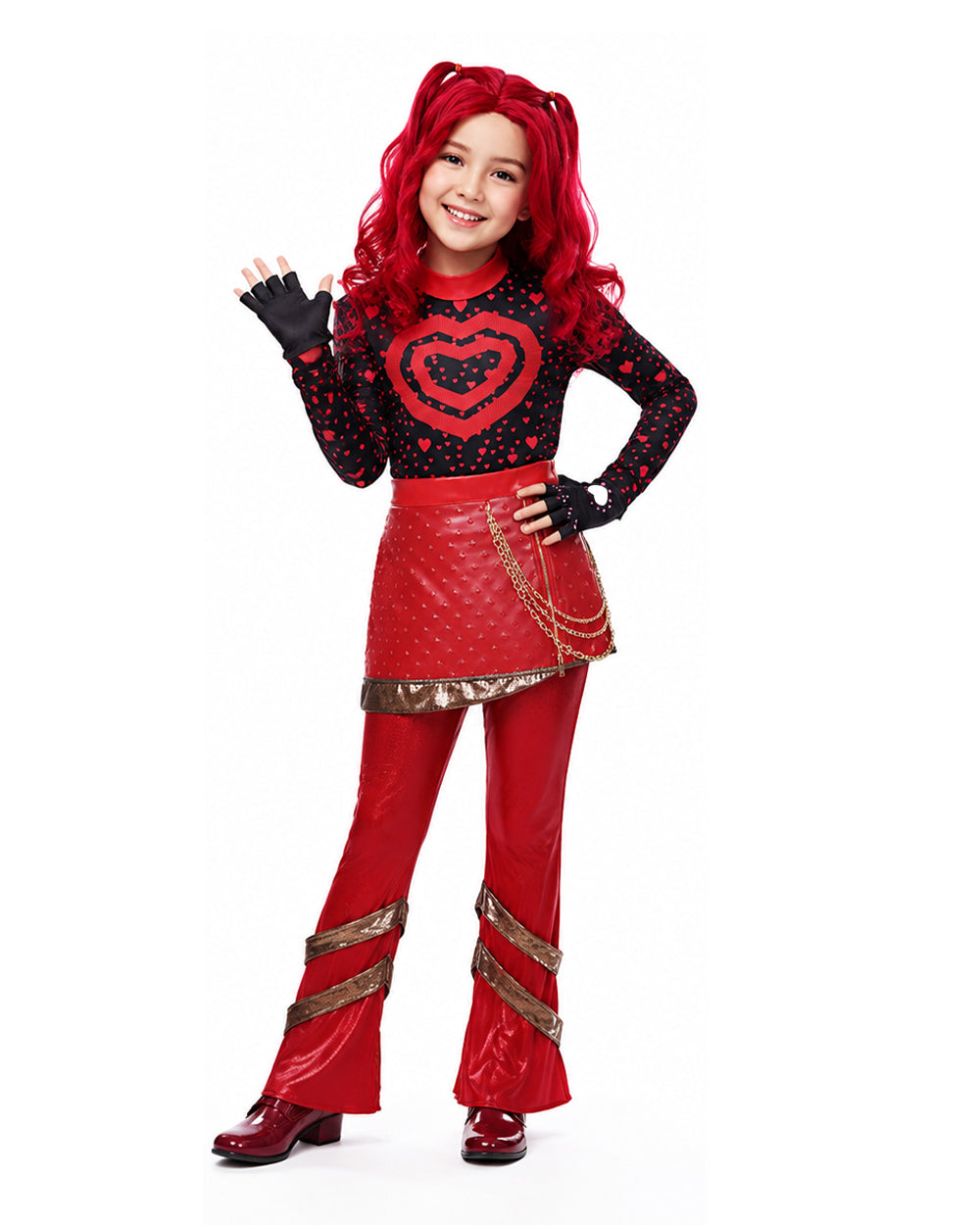 Red Heart-Themed 5-Piece Princess Costume Set