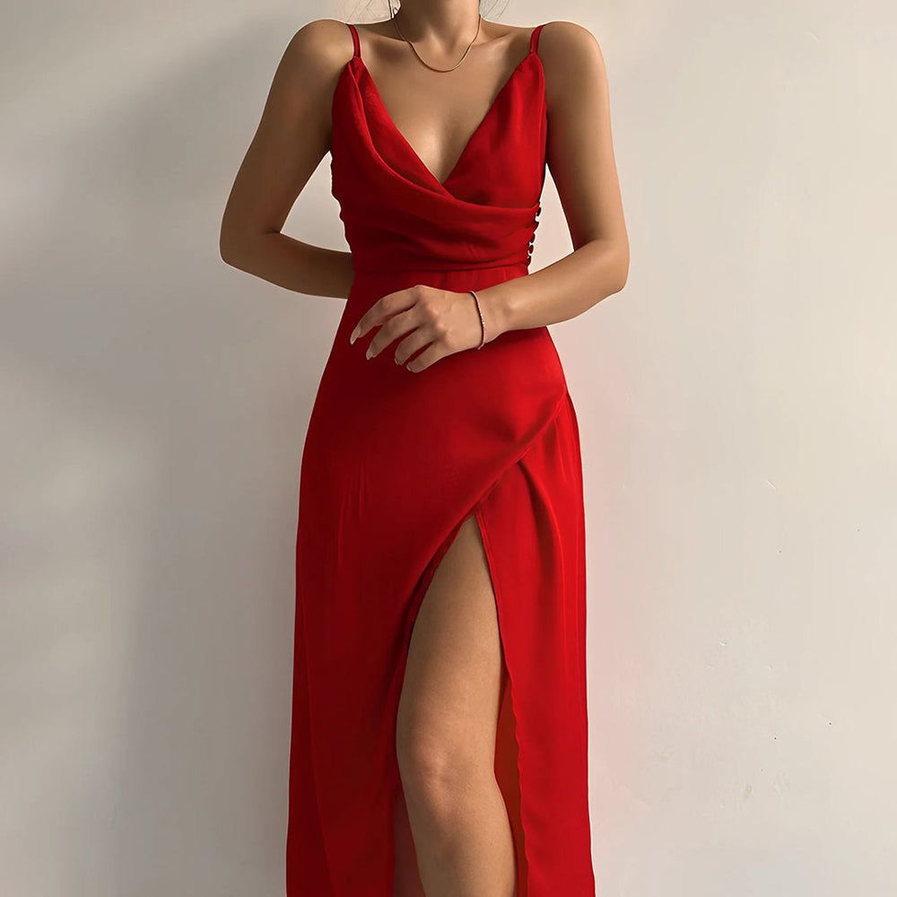 Olivia – Elegant Wrap Maxi Dress