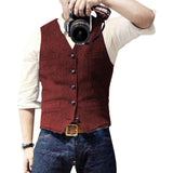 Mason Denim Vest – Red