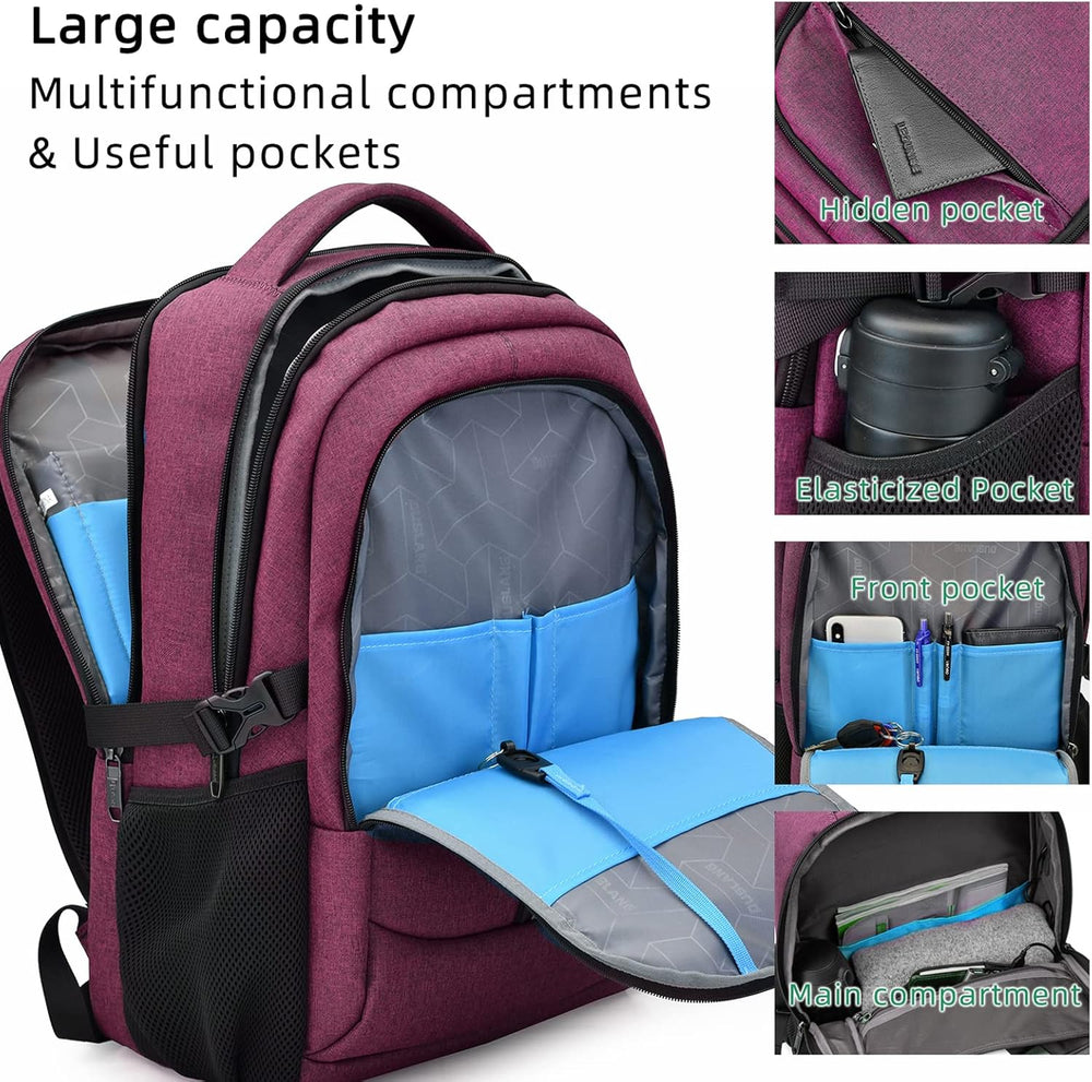 Anti-Theft Laptop Backpack – USB Charging Port, Hidden Pocket & Water-Resistant