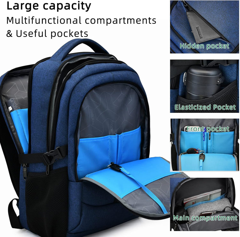 Anti-Theft Laptop Backpack – USB Charging Port, Hidden Pocket & Water-Resistant