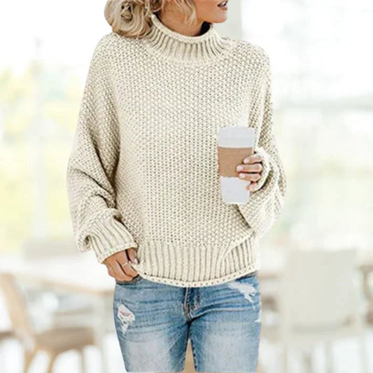 Women's Relaxed Turtleneck Knit Sweater