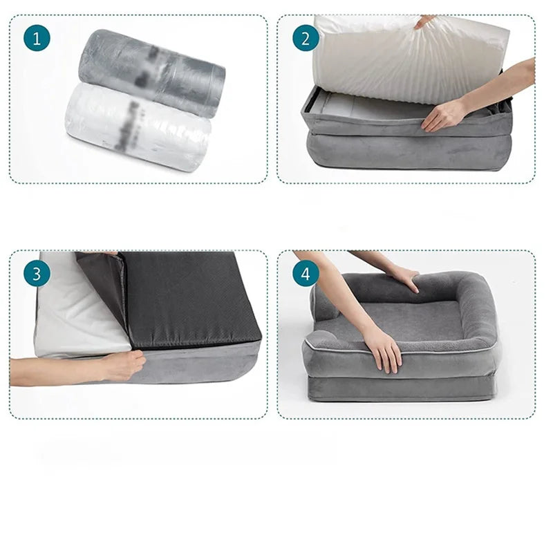 Max – Orthopedic Comfort Dog Sofa, Gray
