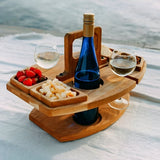 Optimized Product Title: "Klappbarer Holz-Picknicktisch mit integrierten Wein- und Snackfächern – Ideal für Garten, Camping und Ausflüge" 

This title includes relevant keywords while providing additional context to attract potential buyers.