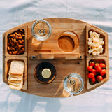 Optimized Product Title: "Klappbarer Holz-Picknicktisch mit integrierten Wein- und Snackfächern – Ideal für Garten, Camping und Ausflüge" 

This title includes relevant keywords while providing additional context to attract potential buyers.