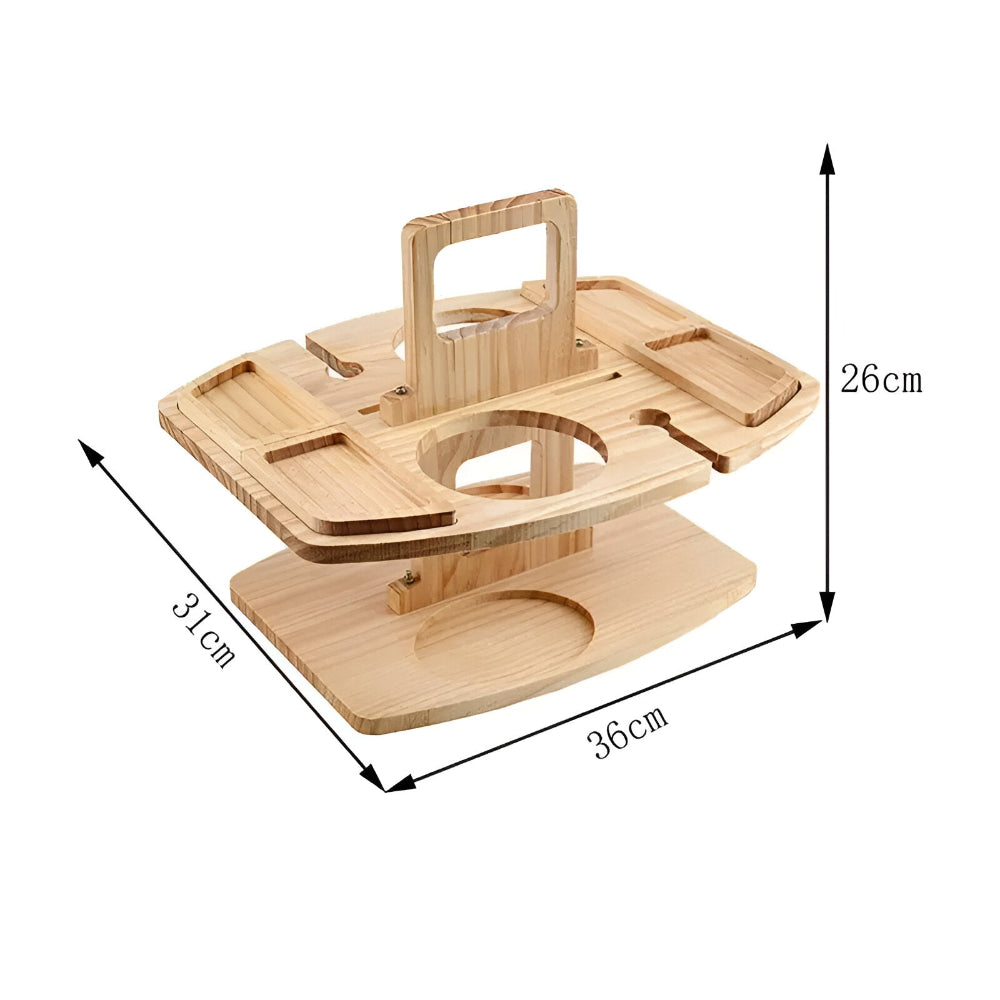 Optimized Product Title: "Klappbarer Holz-Picknicktisch mit integrierten Wein- und Snackfächern – Ideal für Garten, Camping und Ausflüge" 

This title includes relevant keywords while providing additional context to attract potential buyers.