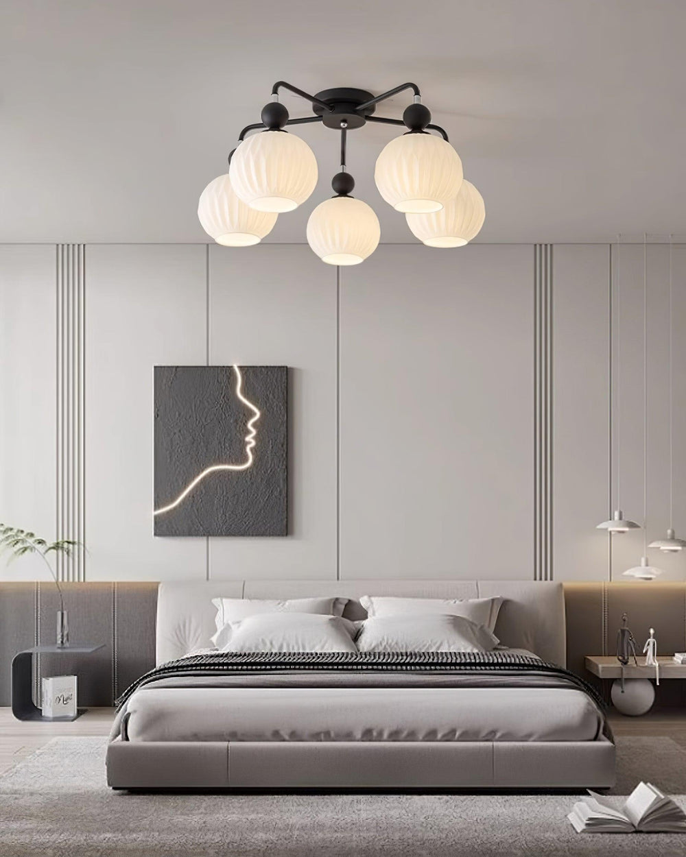 Multi-Light Glass Pendant Ceiling Fixture