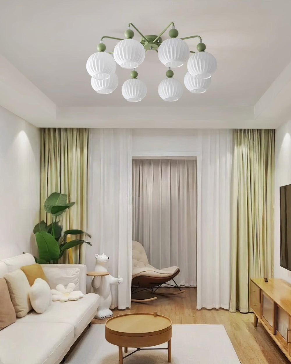 Multi-Light Glass Pendant Ceiling Fixture