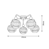 Multi-Light Glass Pendant Ceiling Fixture