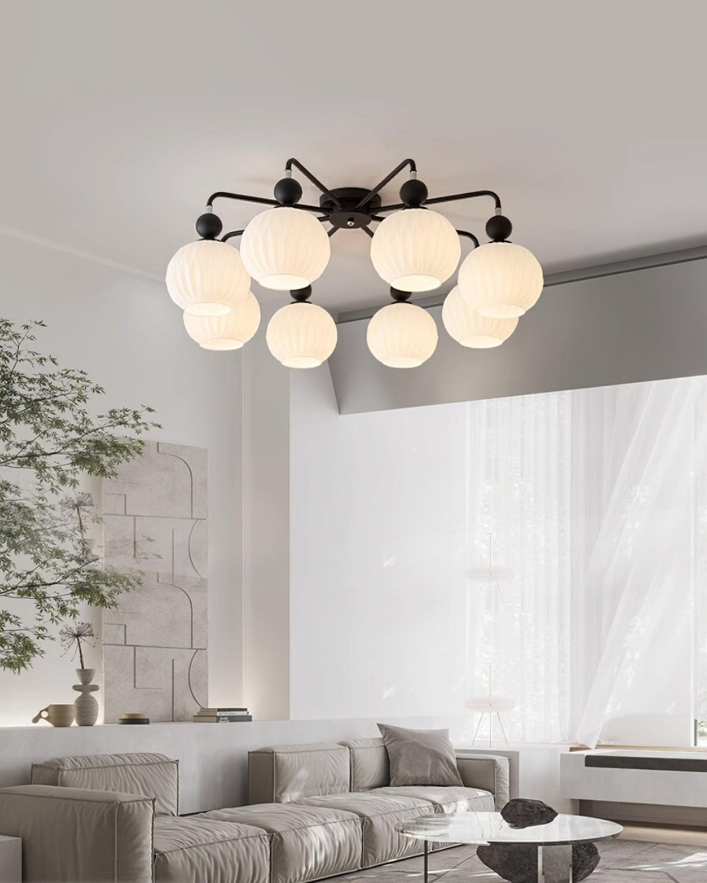 Multi-Light Glass Pendant Ceiling Fixture