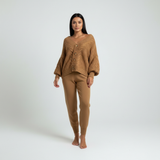 Cable Knit Cardigan With Button Placket - Naomi