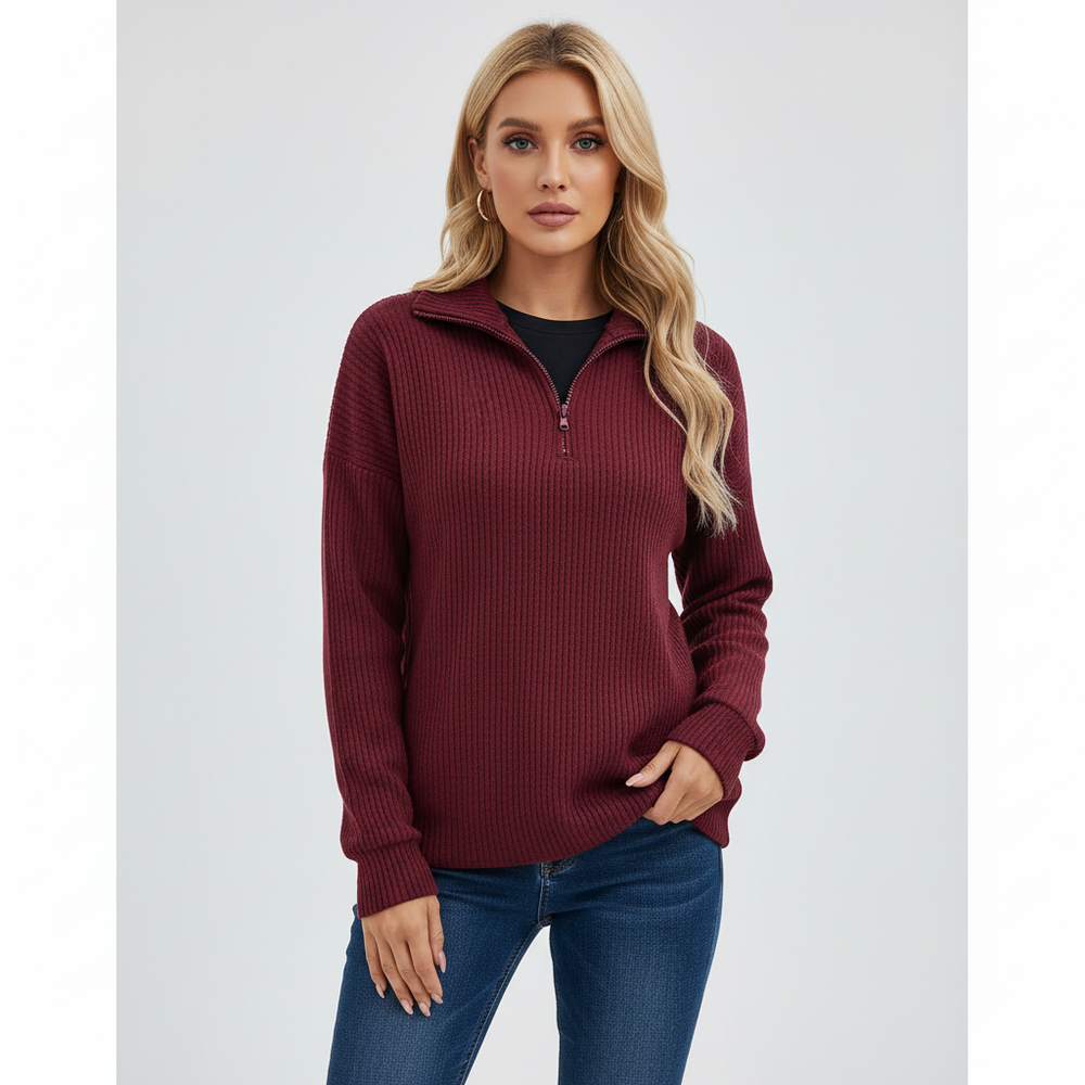 Ribbed Structure Sweater - Antonia