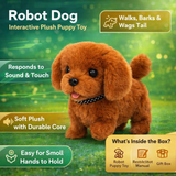 Robot Dog Interactive Plush Puppy Toy Walking Barking Tail Wagging