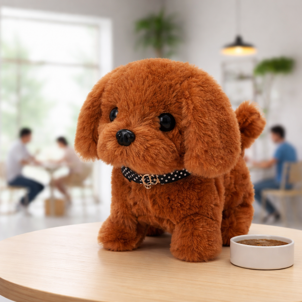 Interactive Robot Dog Toy – Plush Puppy Design, Realistic Walking & Pet Companion