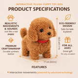 Interactive Robot Dog Toy – Plush Puppy Design, Realistic Walking & Pet Companion