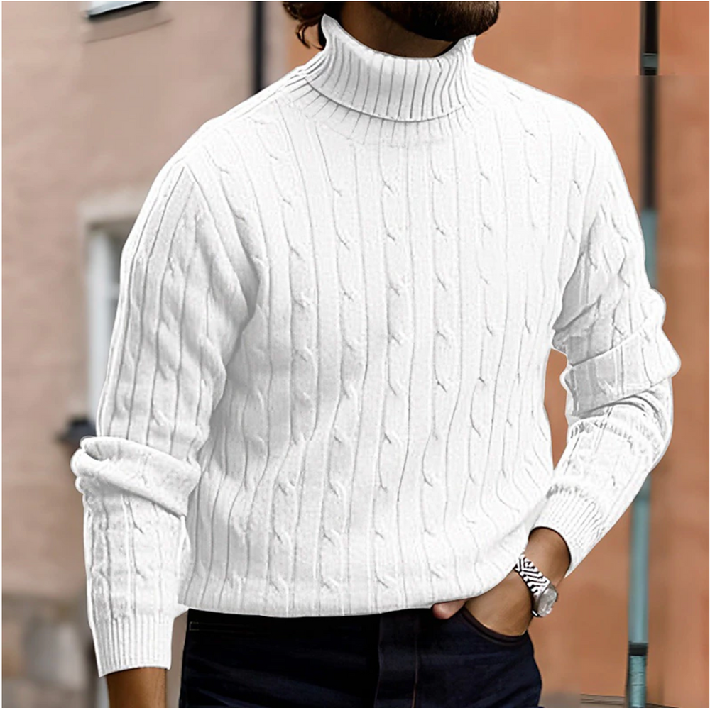 Calvin - Men's Turtleneck Sweater