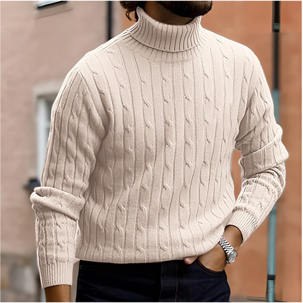 Calvin - Men's Turtleneck Sweater