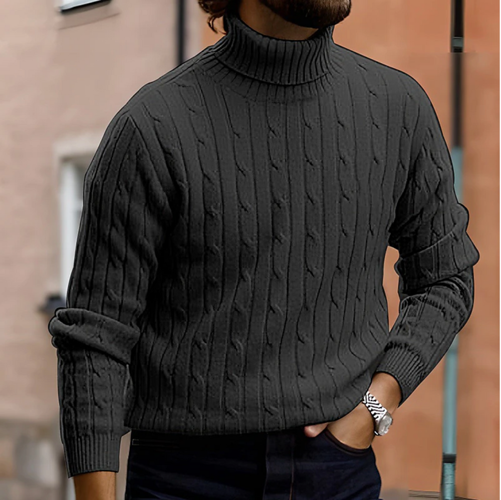 Calvin - Men's Turtleneck Sweater