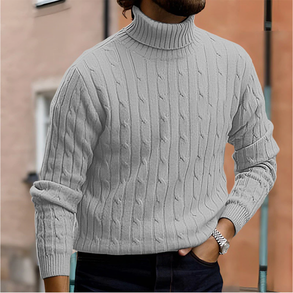 Calvin - Men's Turtleneck Sweater