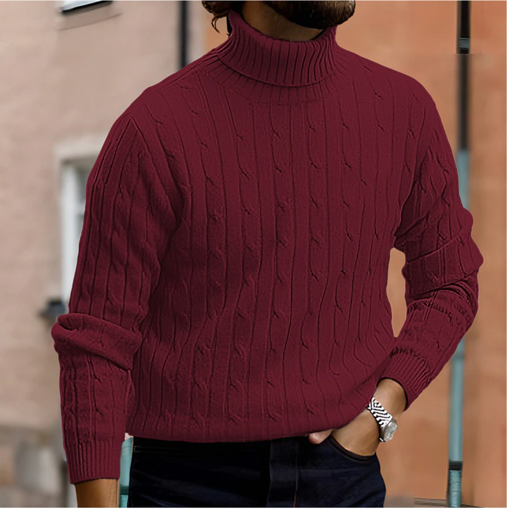 Calvin - Men's Turtleneck Sweater