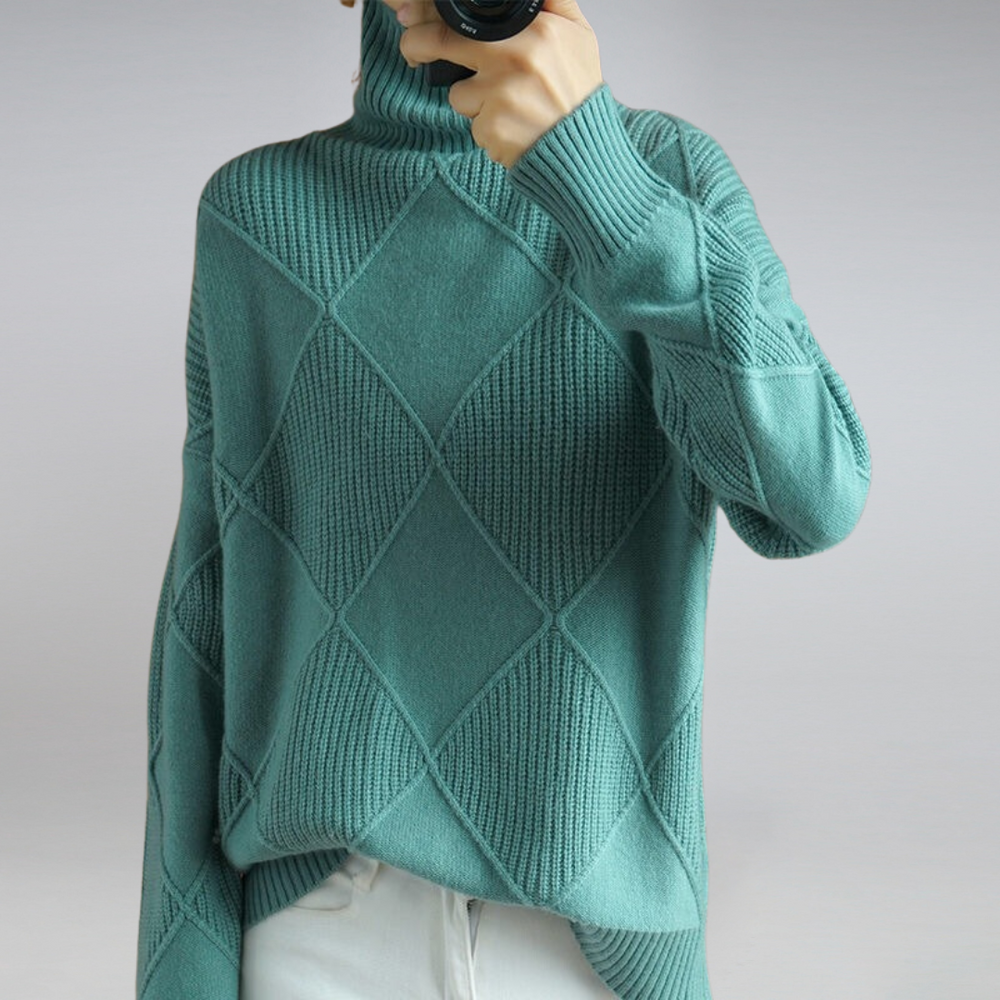 Women's Turtleneck Sweater – Relaxed Fit