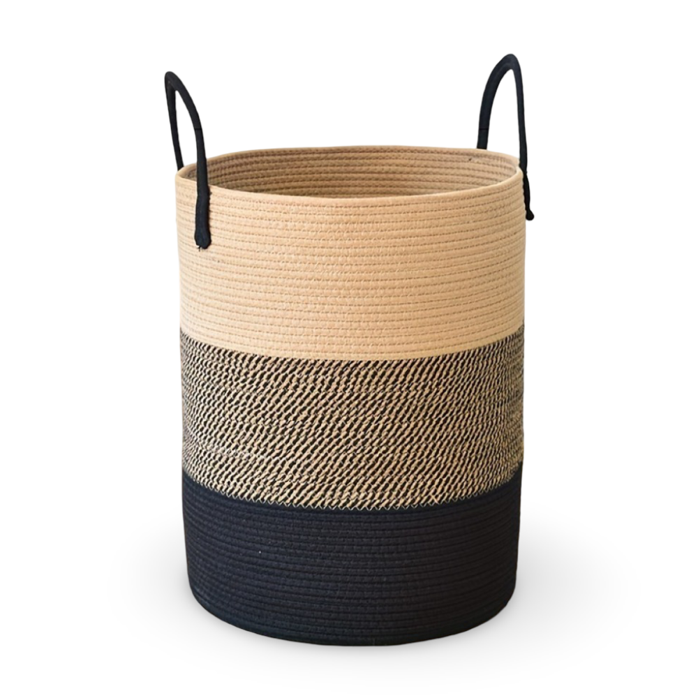 Optimized Product Title: "Runder Baumwoll-Wäschekorb – Geräumig, Stilvoll & Ordentlich – Perfekt für Ihr Zuhause" 

This title includes relevant keywords while emphasizing the product's features and benefits, making it more appealing for Google Shopping.