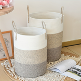 Optimized Product Title: "Runder Baumwoll-Wäschekorb – Geräumig, Stilvoll & Ordentlich – Perfekt für Ihr Zuhause" 

This title includes relevant keywords while emphasizing the product's features and benefits, making it more appealing for Google Shopping.